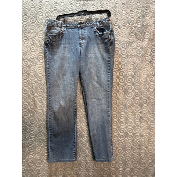 a.n.a Denim - ANA A New Approach Womens Blue Wash Denim Jeans‎ Size 14 Straight Leg